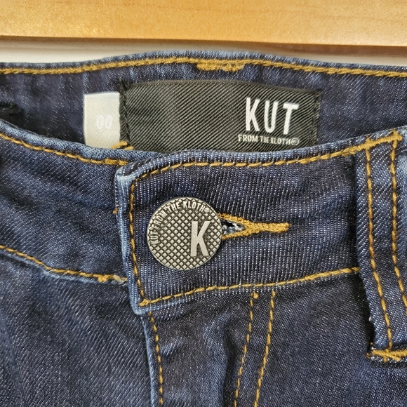 KUT FROM THE KLOTH | CONNIE ANKLE STEP HEM DARK WASH DENIM BLUE SKINNY JEANS 00 - Picture 12 of 17